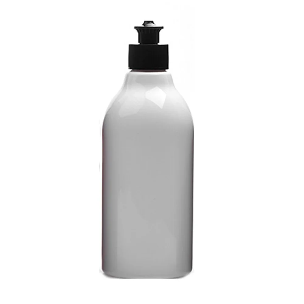 300ml Refillable Squeeze  PET plastic lotion cosmetics bottle with black PP hand pulling lids cap