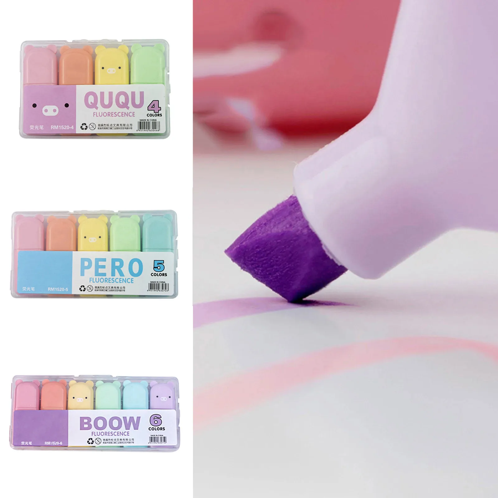 

4 / 5 /6pcs/Set Pastel Color Highlighter Kawaii Stationery Color Marker School Supplies Student Marker Highlighter Japanese Stat