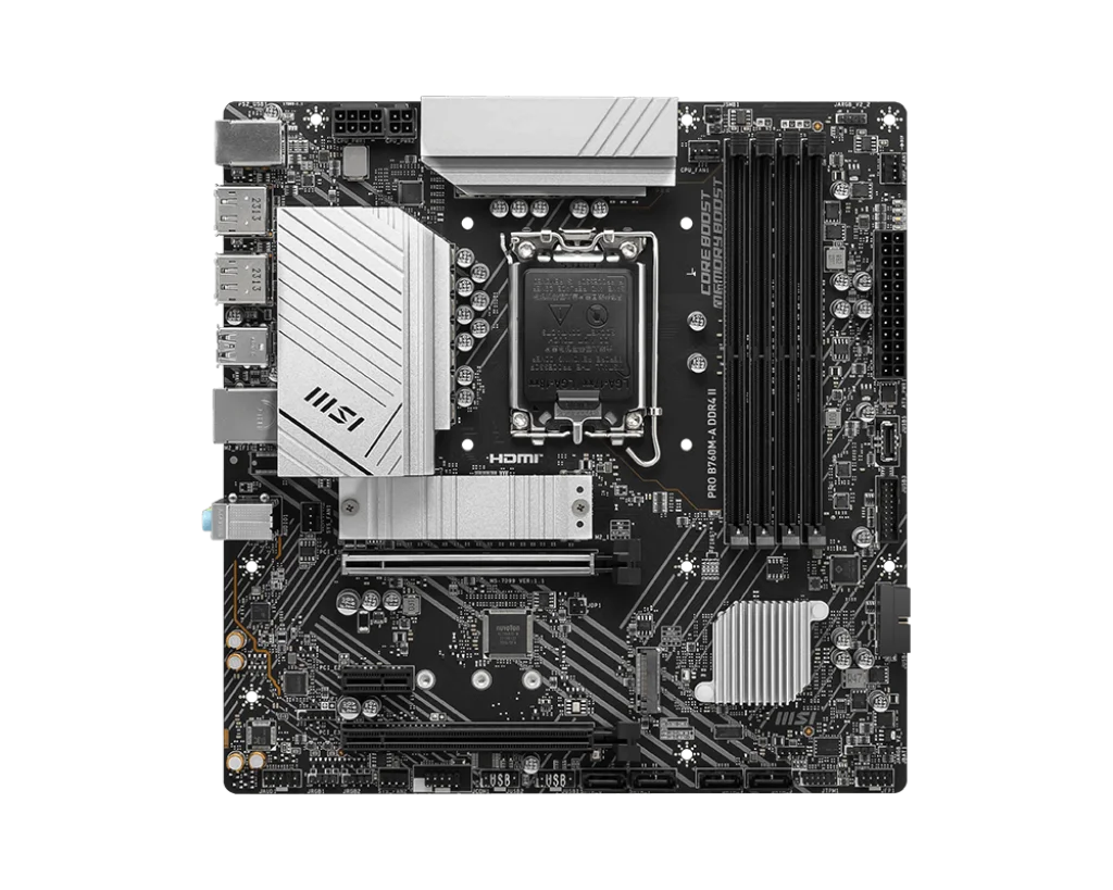 Imagem -02 - Placa-mãe Msi Pro B760m-a Ddr4 ii Lga1700 Intel B760 Suporte I512400f I5-12600kf Cpu Pcie 4.0 4x Ddr4 128gbmatx