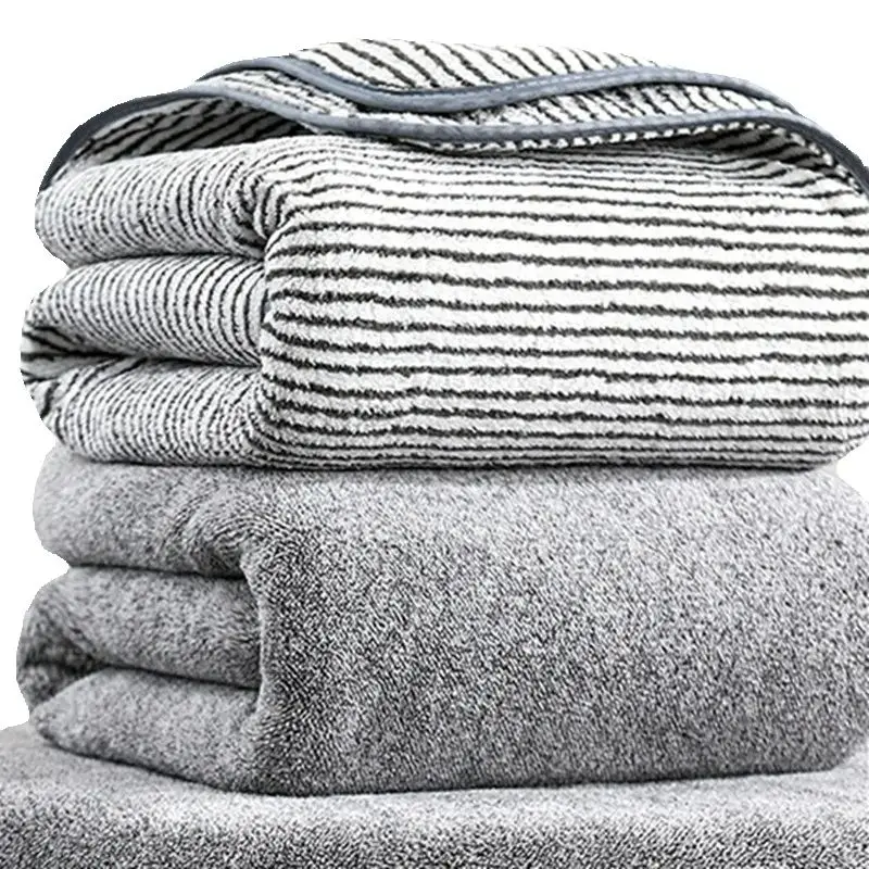 Toalla de ducha gruesa de lana de coral para hombres y mujeres, Toalla de baño gris, toalla facial deportiva, suave y absorbente, hogar, nuevo