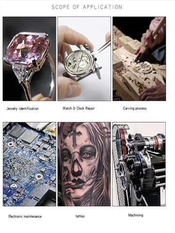 2xled uhr juwelier reparatur lupe kopfband verstellbar lupen brille lupen linse 8x15x23x