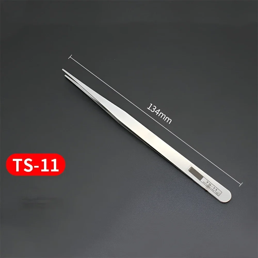 6PCS Stainless Steel Tweezers Professional Maintenance Tool Edge Precision Fingerprint Tweezers Apple Main Board Copper Wire