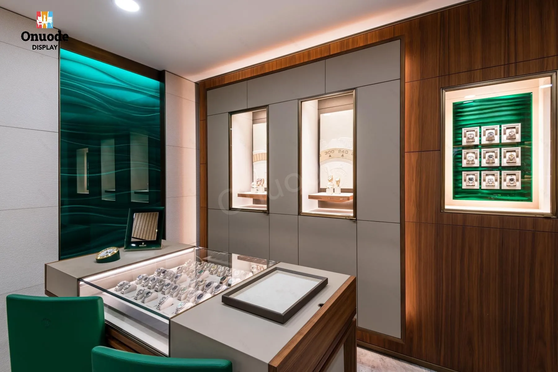 Desain dan Display Showcase Toko Jam Tangan Custom.Custom Set Lengkap Furnitur untuk Toko Merek Ritel Kelas Atas & Furnitur showcase