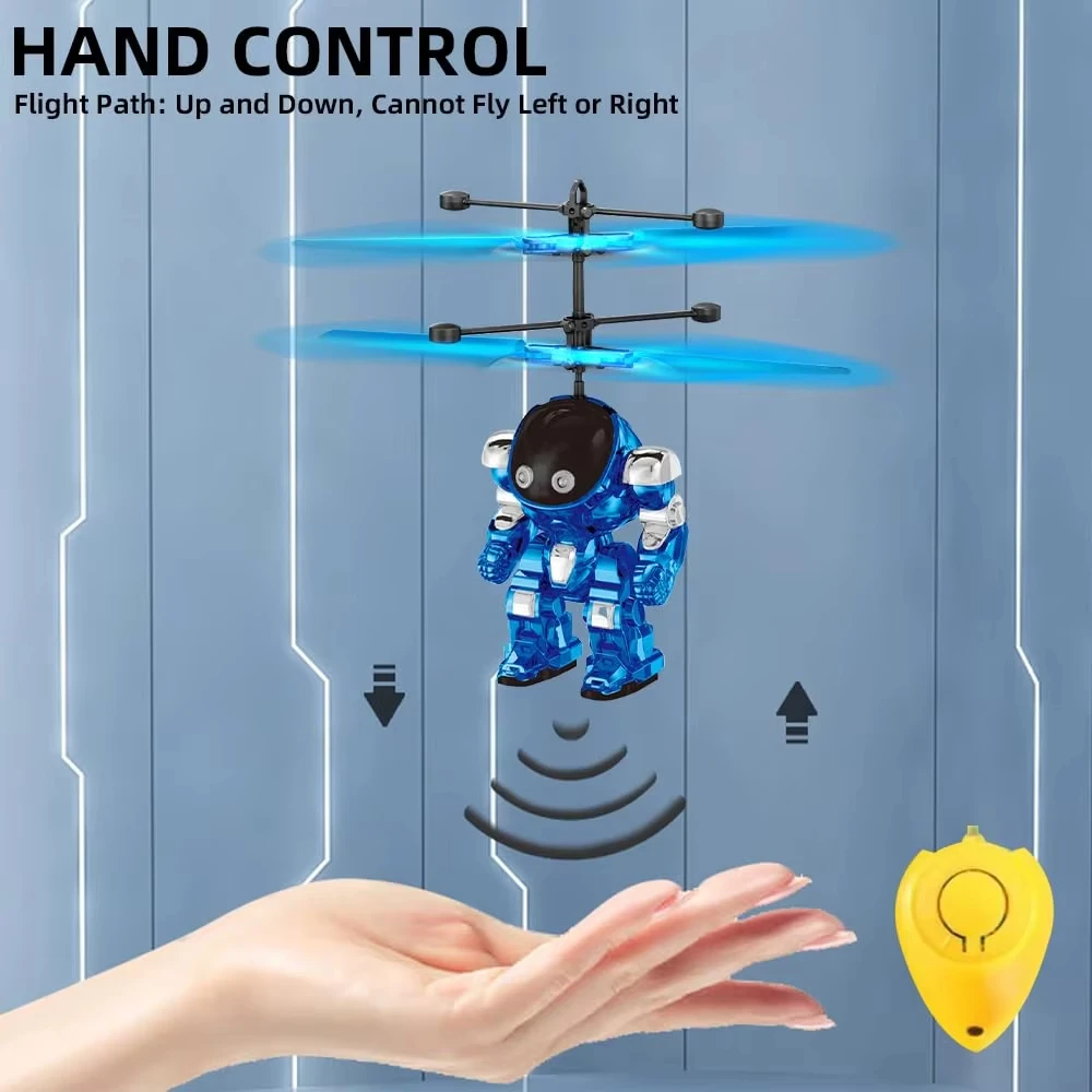 Robot flotante de inducción de juguete, aviones voladores STEM con tecnología de detección automática, juguetes educativos de ahorro de energía para cumpleaños de niños