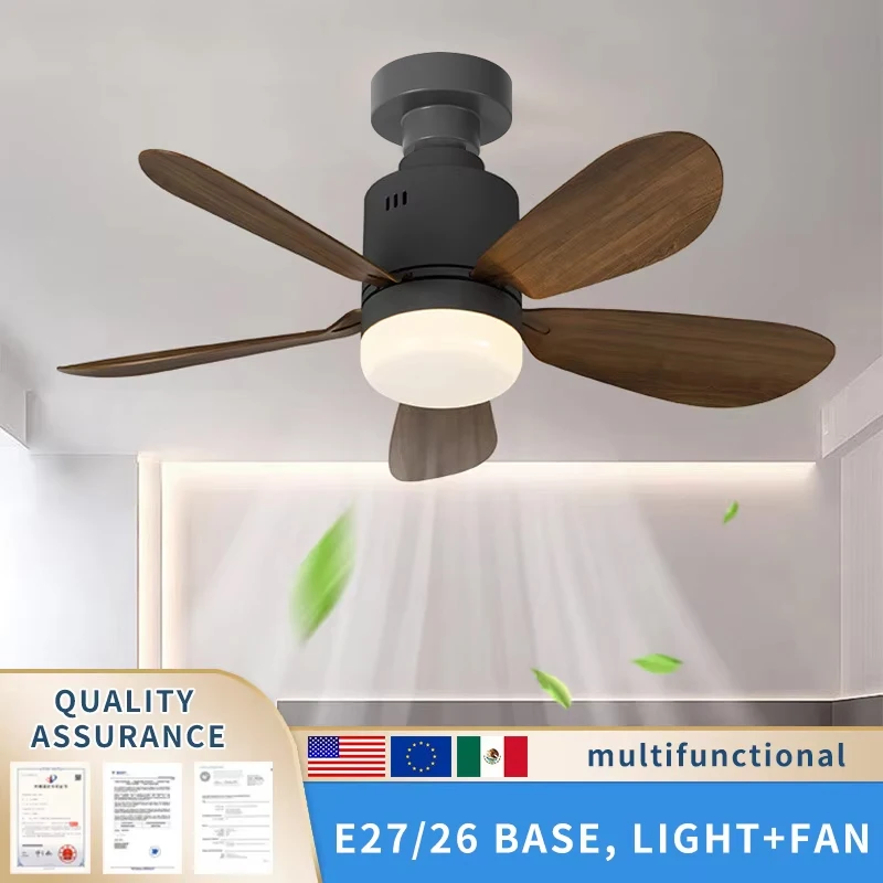 

E27 Вентилятор с лампочкой, бытовой вентилятор, съемный, многофункциональный, потолочный вентилятор с дистанционным управлением, лампа для гостиной и спальни