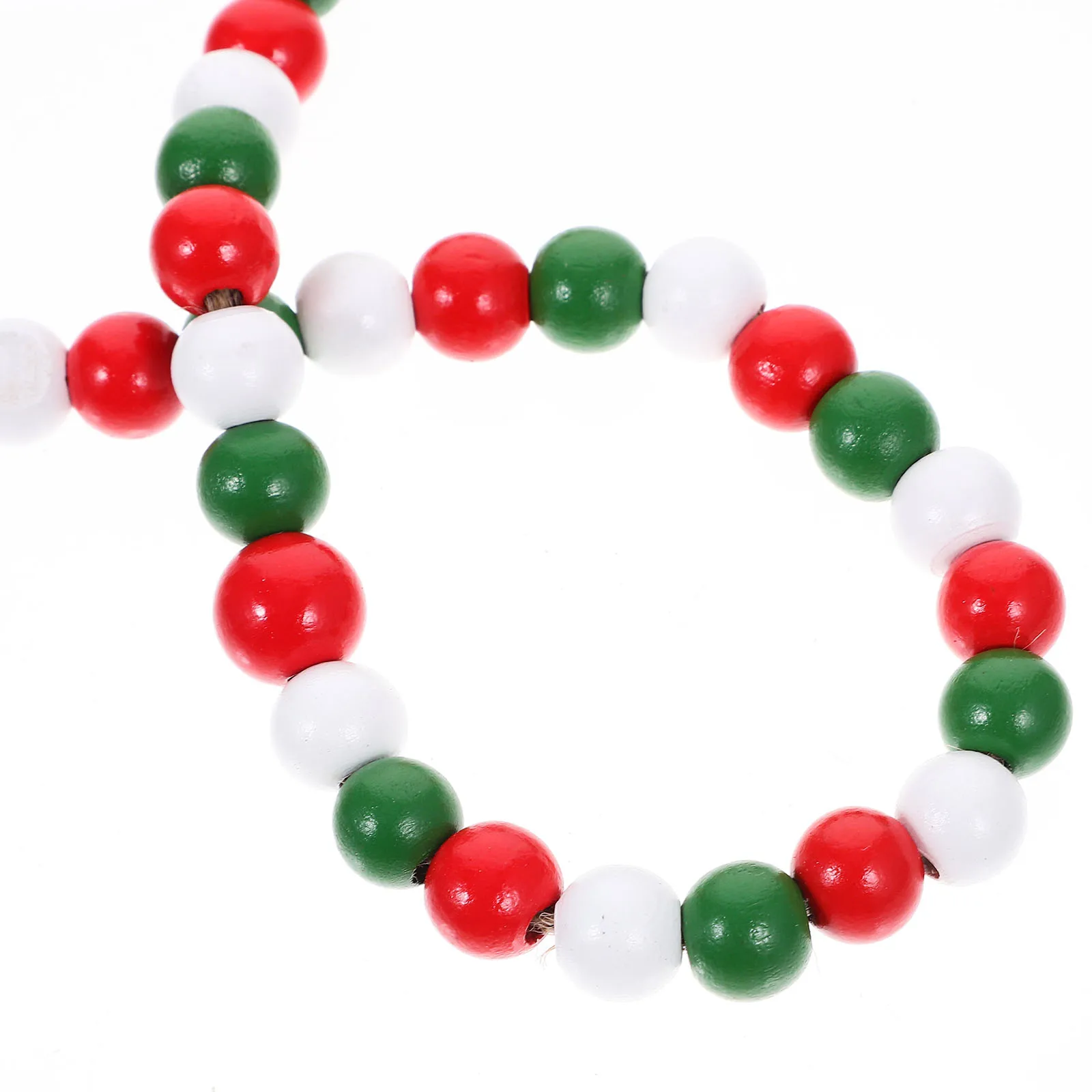 

Christmas Garlands Ornaments Bead Decor Small Wooden Beads Home Beaded Pendant with Tassel
