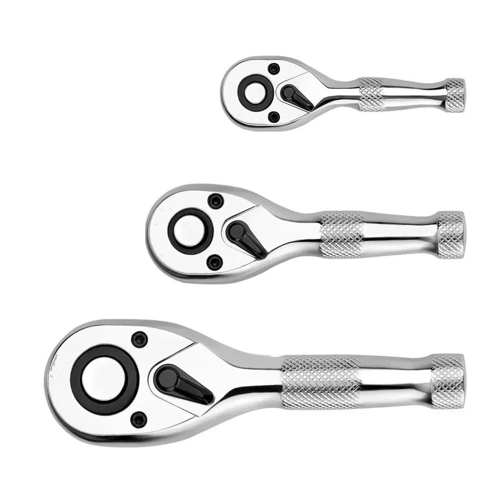 3pcs 72 Teeth For Mini Ratchet Wrench Set 1/4 3/8 1/2 Inch Short Handle For Automotive Maintenance Household Repairs