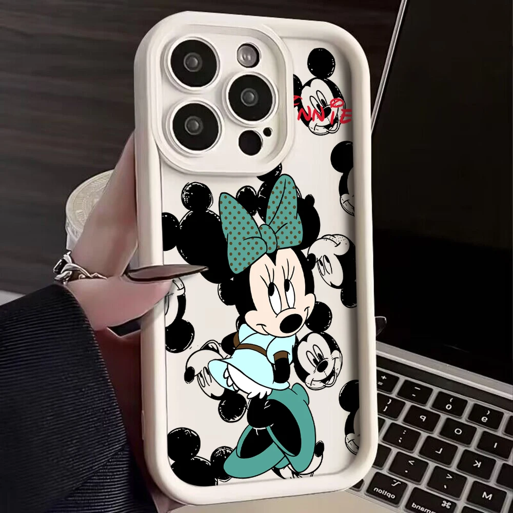 

Fashion Cute Mickey Minnie Phone Case For Samsung A04 A05S A10S A11 A12 A20S A21S A13 A14 A54 A34 A53 A33 Cover With Hand Strap