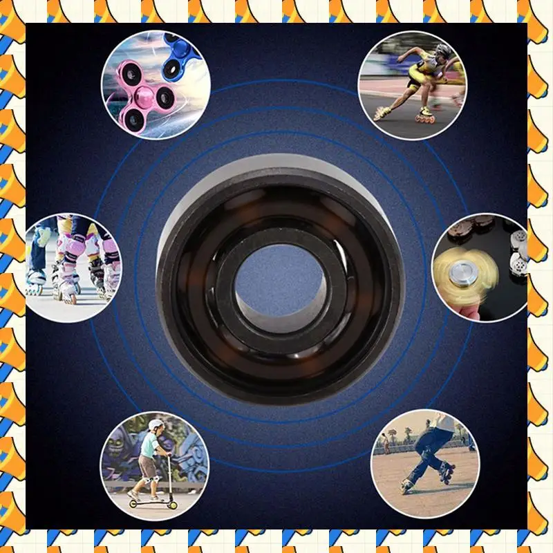 

ABYB 64Pcs 608 Bearings 8X22x7mm ABEC-11 Hybrid 6 White Zro2 Balls Skateboard Bearing Skating Inline Roller