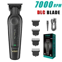 VGR V-995 Professional Hair Clipper for Men DLC T-Blade Low Noise Ceramic Blade Cordless Oil Head Hair Trimmer Finishing Machine