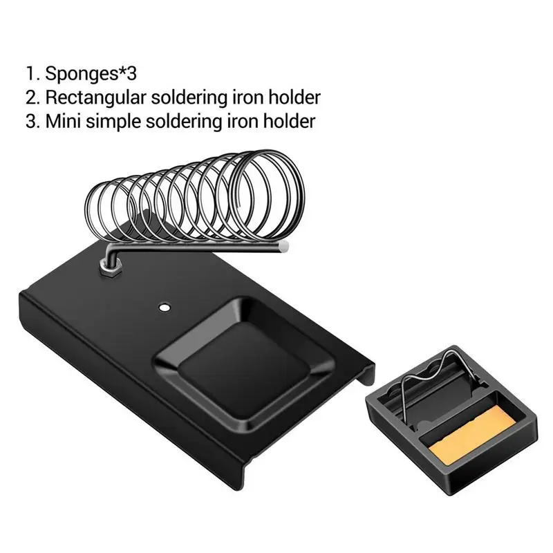 Solder Iron Spring Holder Square Solder Base With High Temperature Resistance Stable Support Base For Production Workshop