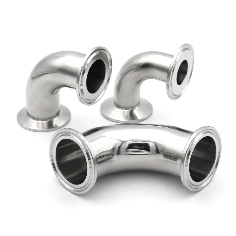 SS304/316L Sanitary Stainless Steel 90° Degree Tri Clamp Elbow 3/4\