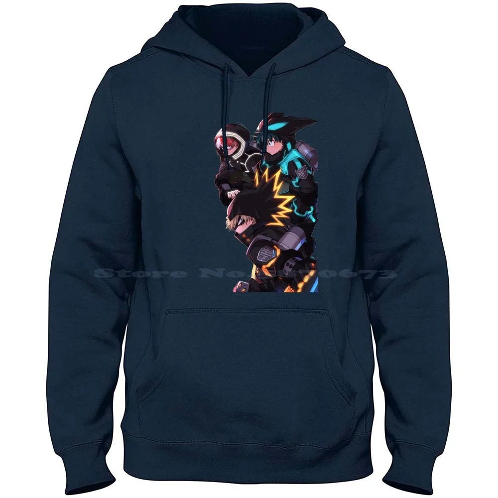 - World Heroes Mission-Movie 3 Bakugo / Deku / Todoroki 100% Pure Cotton Hoodie Tshirt Anime All Might Deku Mha World Heroes
