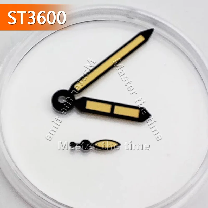 Mãos de relógio luminosas verdes para movimento st3600/ 6797/ 6498, ouro rosa/preto, acessórios de relógio de conversão manual