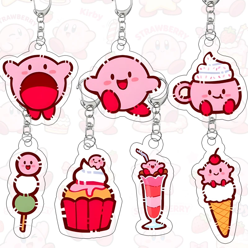 

Акриловый брелок Кирби: милый аниме-подвес для девочек, изысканное украшение для сумки, водонепроницаемый аксессуар, подарок на день рождения