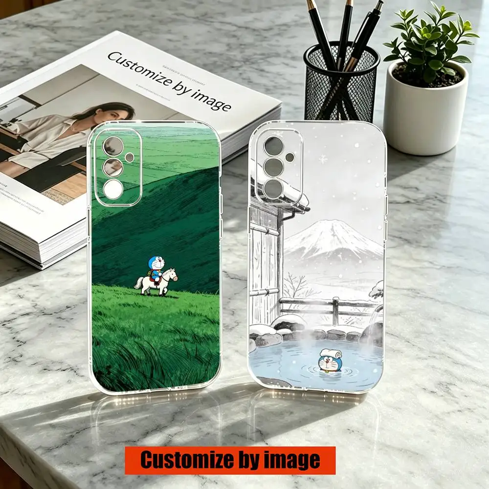 

Cartoon Z-Doraemon Shockproof Phone Case Transparent Silicone Soft For SamsungA10,12,20,21S,30,31,40,50,51,52,70,71