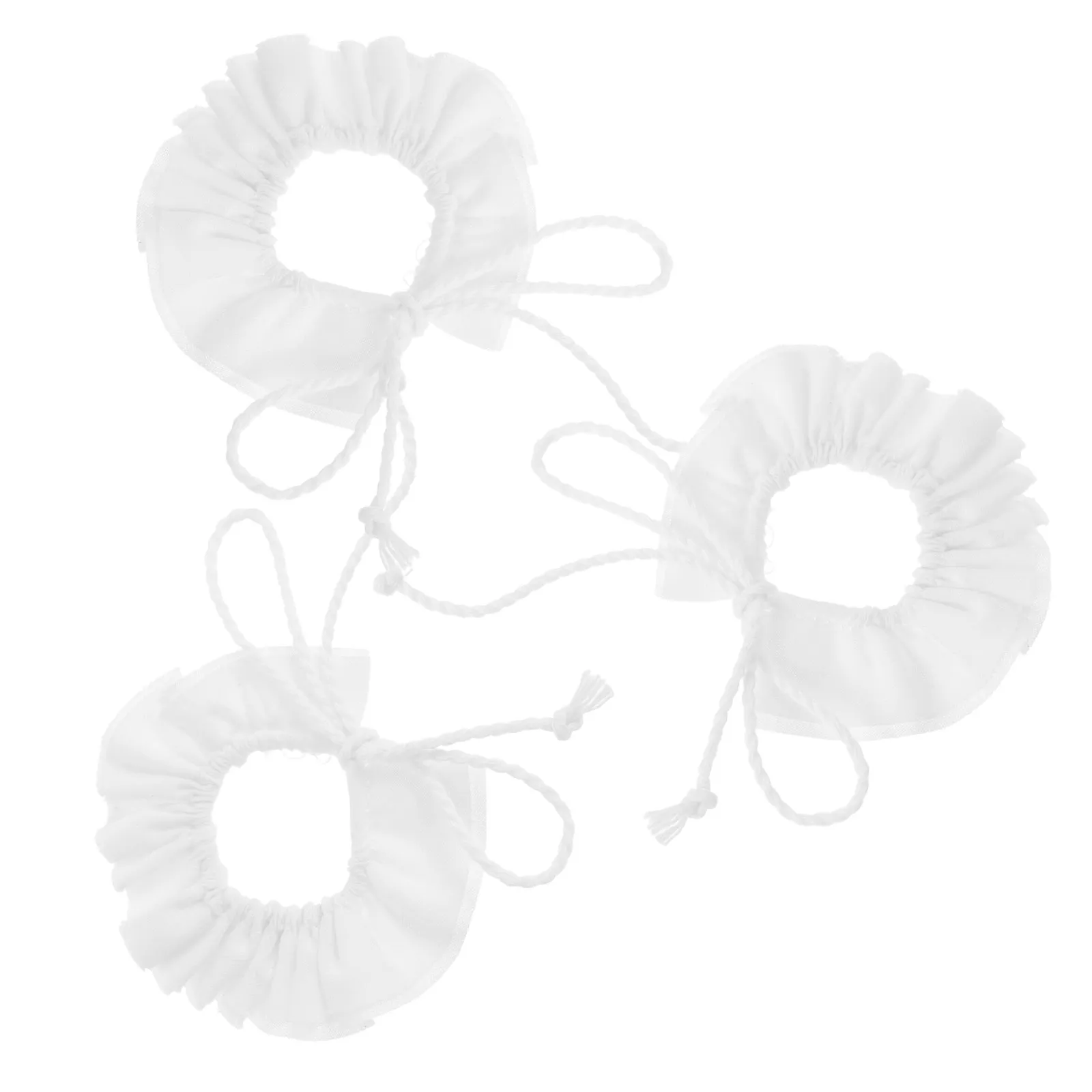 

Набор из 3 декоративных мини-воротников из мягкой ткани в винтажном стиле, подходит для фигурок 10-15 см, простое и элегантное украшение для кукол, дополнительный элемент декора.