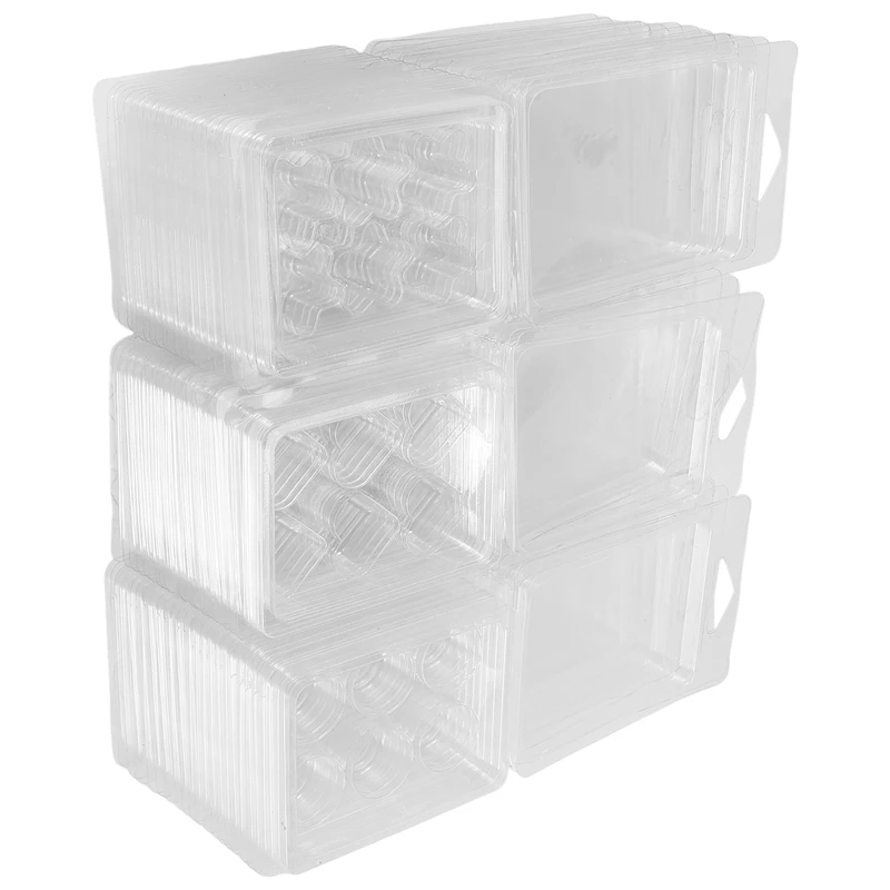 60 Pack Wax Melt Containers-6 Cavity Clear Empty Plastic Wax Melt Molds - Clamshells For Tarts Wax Melts.