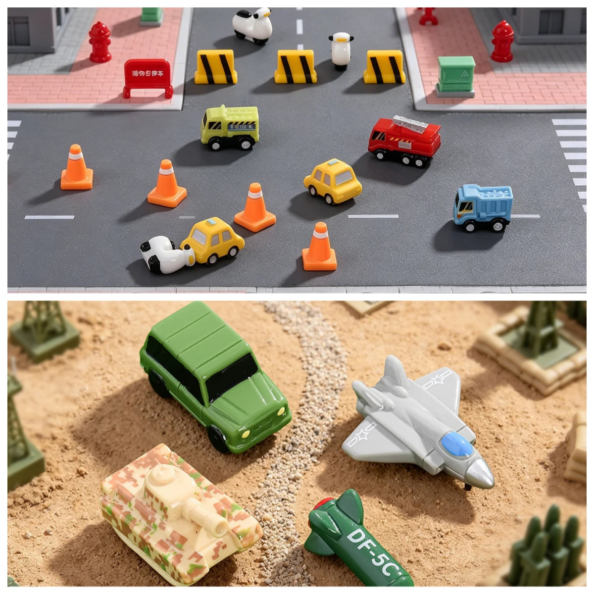 100pcs Cute Simulation Traffic Car Motorcycle Truck Tank Aircraft 3D Resin DIY for Keychain Earrings Scrapbook Dollhouse Decor