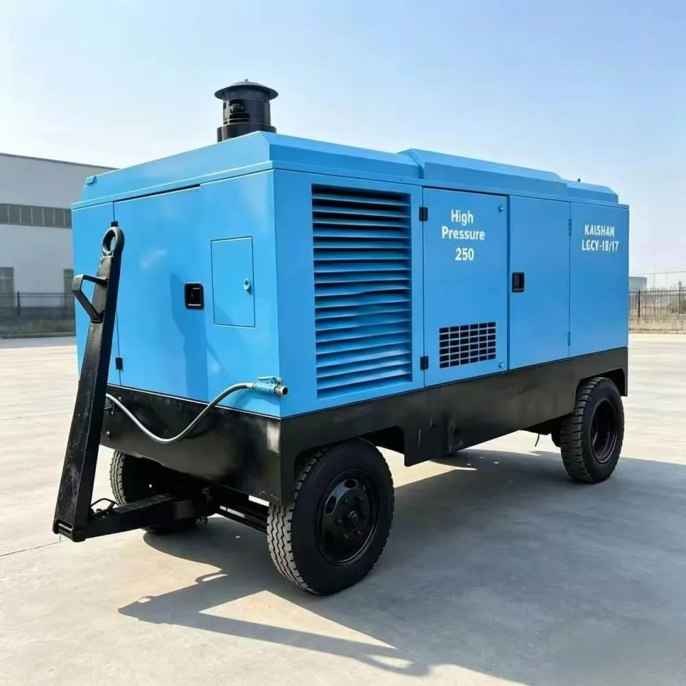 Hongrun Sells Second-hand Factory Quality Screw 18bar Portable Small Second-hand air Compressor for DTH Lime