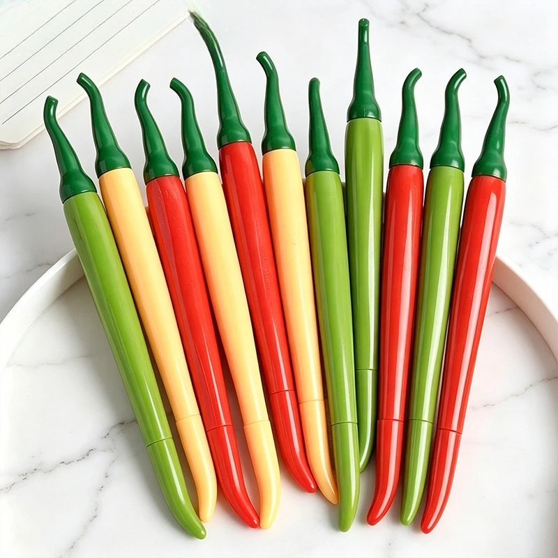 

Creative Chili Shaped Gel Pen 0.5mm Fine Point Smooth Writing Pen Portable Signature Pen for Student Teacher Office School Use