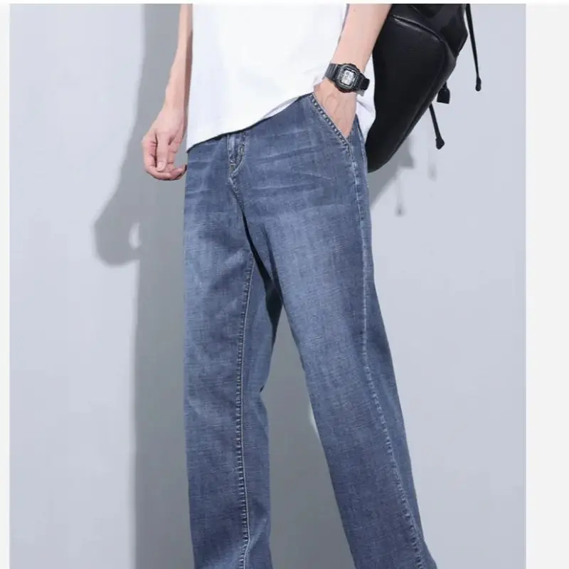 Jeans Men Straight Leg Loose Classic Simple Fashion Comfortable Casual Pants Men Adult Gentleman Comfortable Loose Advanced