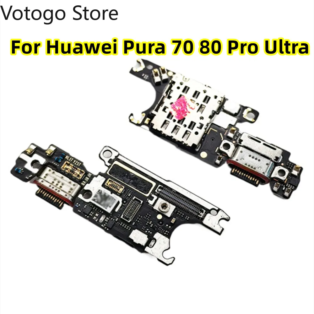 Repair For Huawei Pura 70 80 90 Ultra P60 P70 P80 Pro+ Plus USB Charging Port SIM Card Reader Plug Board Charger Dock Flex Cable