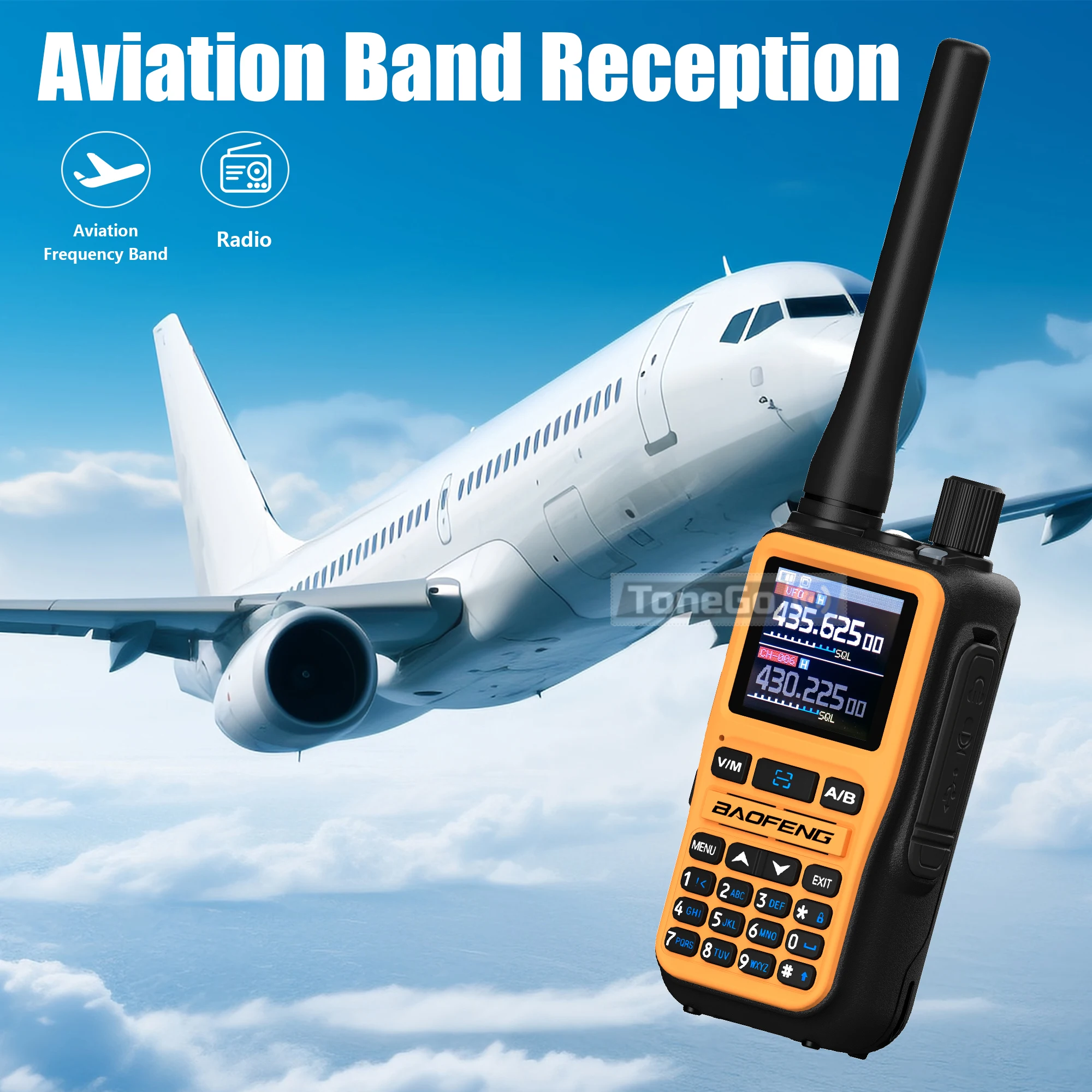 Baofeng 5R-Mini Walkie Talkie UV-5R Mini Bluetooth Programming Dual PTT Type-C Charger AM FM Multi Band 999CH DTMF Two Way Radio