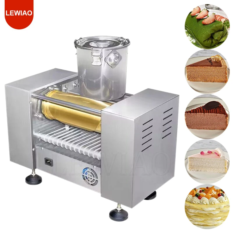 

2023 Commercial Automatic Mini Mille Crepe Wrapper Cake Machine Mango Durian Thousand Layer Spring Roll Pancake Making Maker