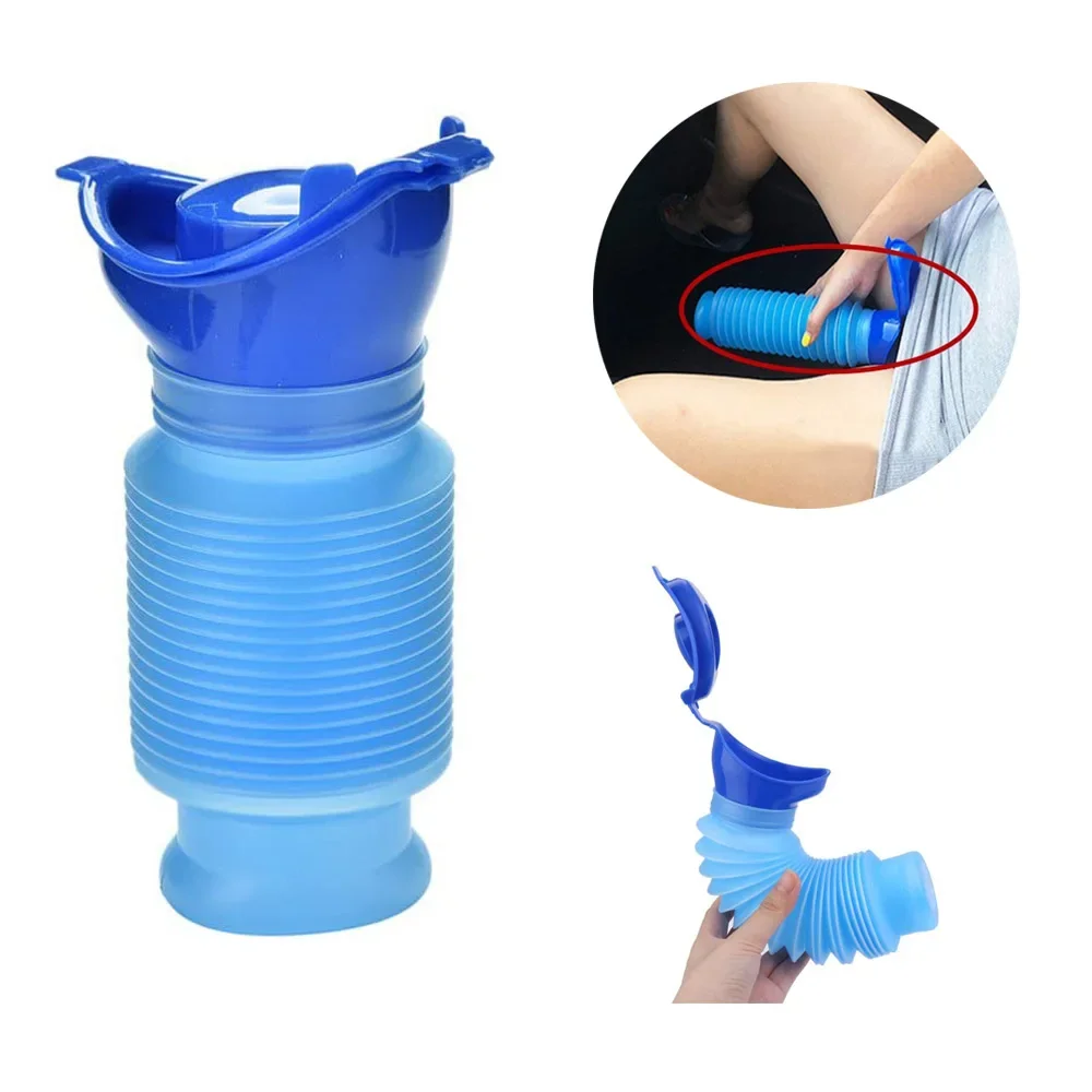 750ml Adult Urinal Portable Shrinkable Personal Mobile Toilet Potty Women Kid Pee Bottle for Outdoor Car Travel Traffic Camping