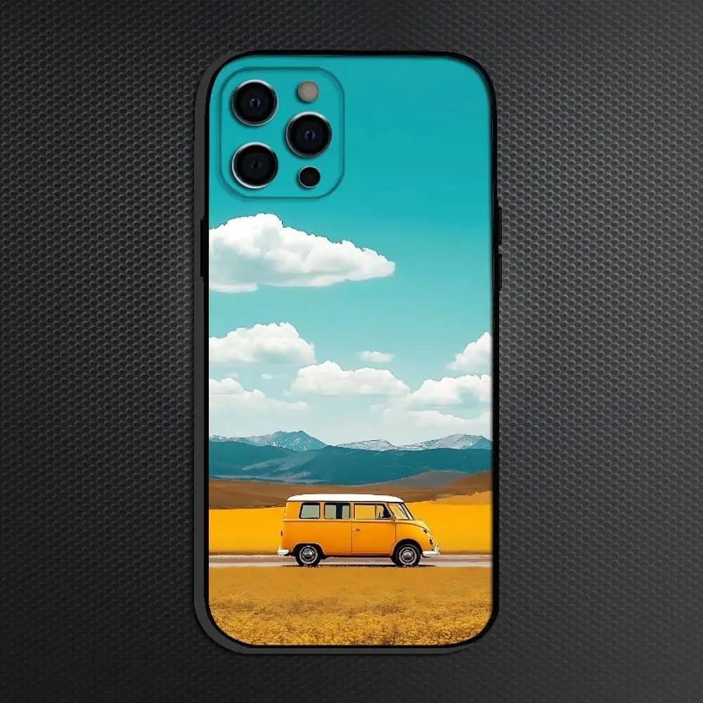 حافظة هاتف السيارة للسفر لهاتف آيفون 16,15,14,13,12,11 بلس، برو ماكس، أخرى غطاء أسود ناعم #2