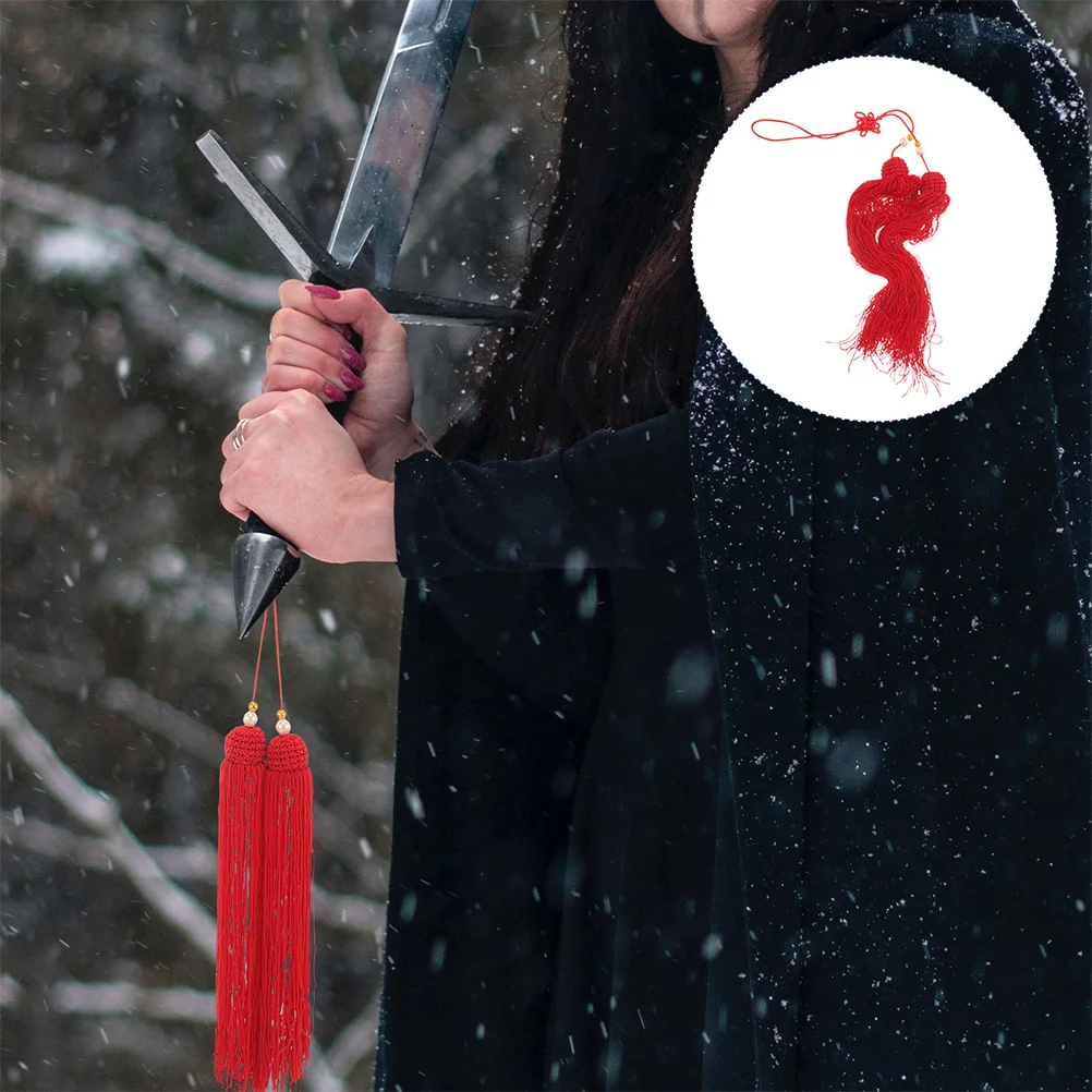 

6Pcs Martial Arts Sword Tassel Hanging Tassel Decoration Colored Pendant for Tai Chi Sword Training Competition