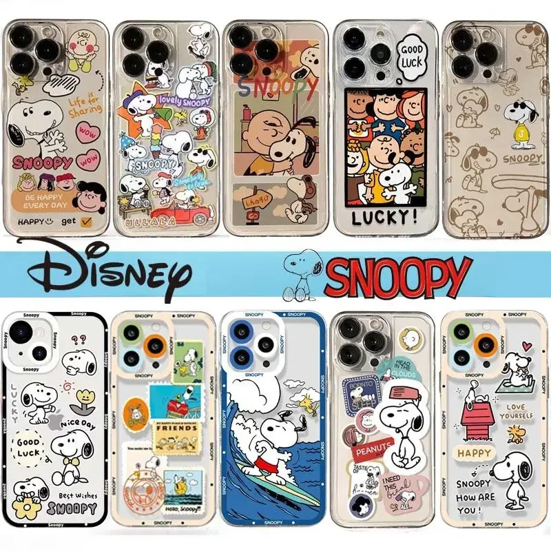 Disney Snoopy Case for Samsung Galaxy S24 S23 S22 S21 S20 Plus S25 Ultra FE A55 A54 A53 A52 A15 A14 A12 A32 A34 A24 Cover