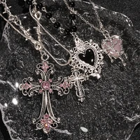 Y2K Sweet Cool Girl Personalized Creative Cross Love Pendant Necklace, Suitable for Daily Wearing - Image 4