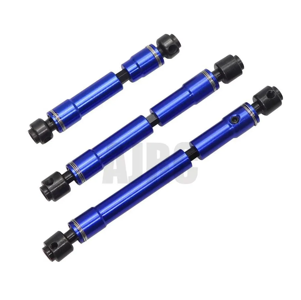 3pcs For 1/10 Rc Crawler Car Defender Traxxas  Trx4 Trx6 G63 6x6 Accessories Parts Metal Transmission Shaft Cvd 75mm/103mm/128mm