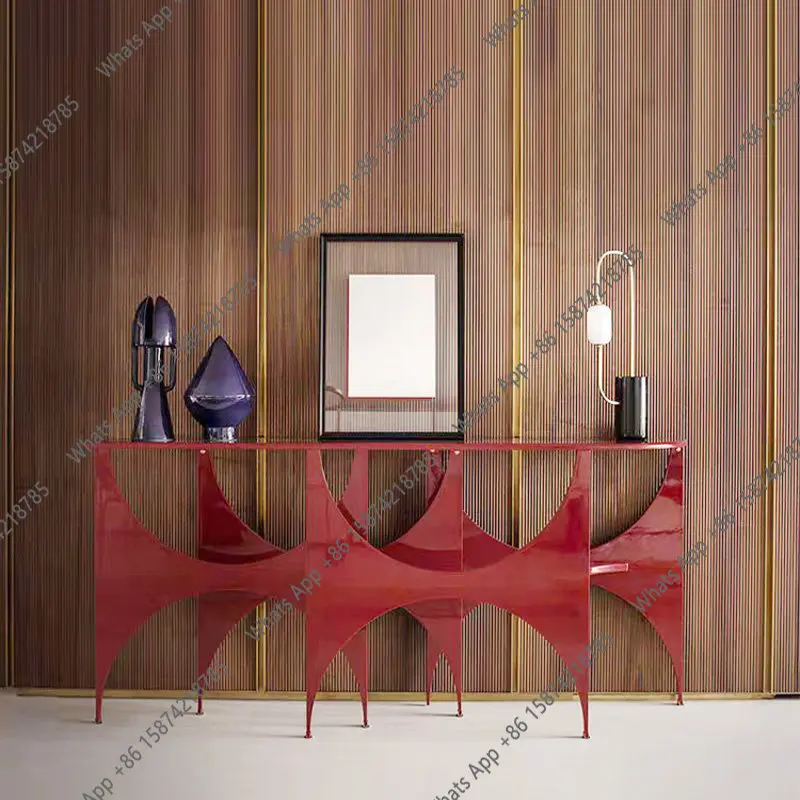 

J Italian Minimalist Entryway Modern Model House Light Luxury Hotel Living Room Entrance Aisle Corridor Decoration Table