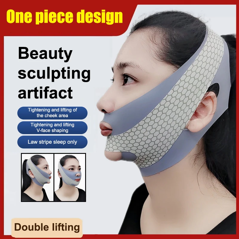 Face-Lift With Sleep Face V Shaper Facial Slimming Bandage Relaxation Shape Lift Reduce Double Chin Face Thining Band Massage