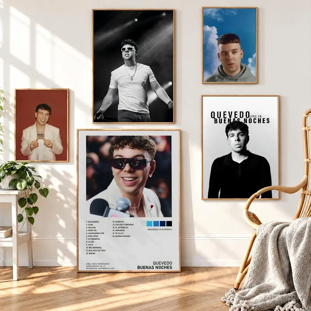 Latin Singer Quevedo Poster HD poster wall art self-stick no-residue for home cafe office great gift