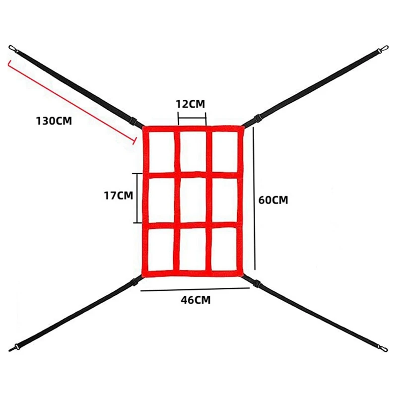 2 Stück Softball Target Net einstellbar rot & schwarz für Softball Net Training werfen Schlag Schlag Schlag fangen Baseball Training