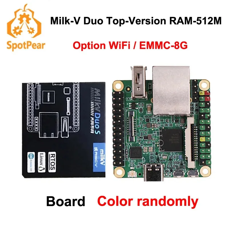 【First-level Authorized Agency】Milk-V Duo S 512MB SG2000 RISC V Linux Board Top-Version-Milk-V-Duo Option WiFi / EMMC-8G / POE