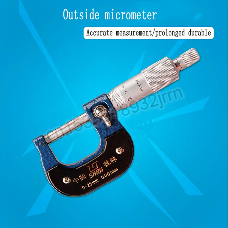 

1pcs Outer Diameter Micrometer 0-25mm Spiral Micrometer Micron Micrometer Accuracy 0.001