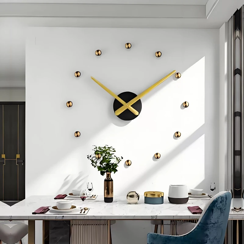 Spain Large Wall Clock Modern Design Metal Luxury Wall Watches Clocks DIY Home Decor Silent Living Room Orologi Da Parete Gift