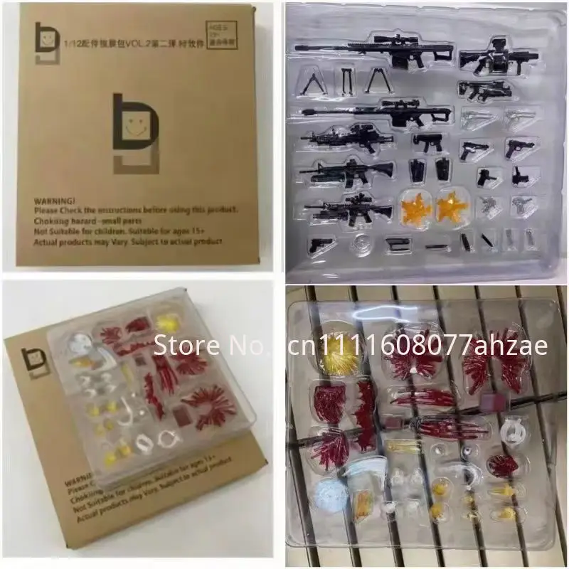 1/12 Scale Miniature Weapons And Special Effects Parts For 6 Inch Action Figures Blood Spray Explosion Diorama Accessories