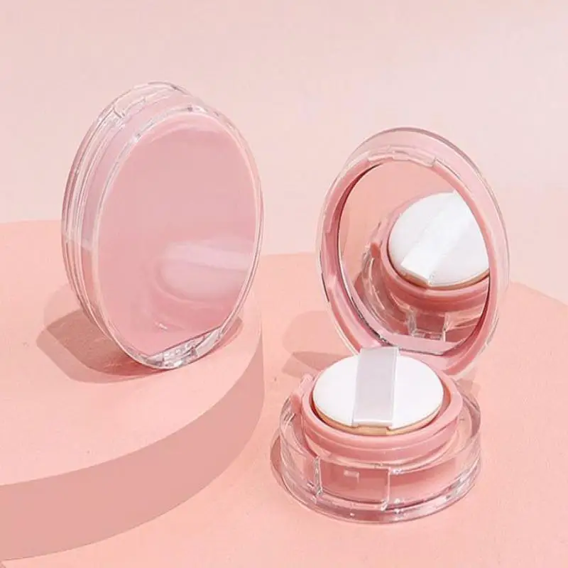 Cofre vacío con espejo BB Cream, contenedor de cosméticos con esponja, Mini cojín de aire, caja DIY, estuche de maquillaje para base, cuidado de la piel