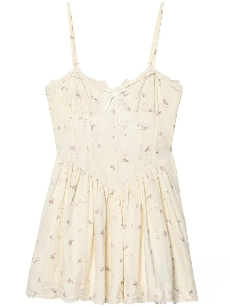 KONDALA Abito da donna sexy chic Stampa Cami con cerniera Guaina Mini abito Moda 2025 Primavera Estate Vacanza Mini abito da festa a pieghe