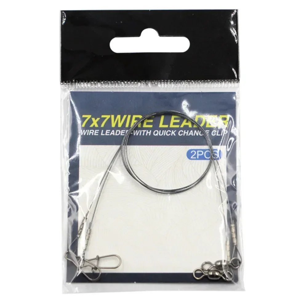 2Pcs/Pack Fishing Line Wire Line Leader Fishing Leash Anti-winding Titanium Wire Anti-bite Wire Fishing Accessories Duo-Lock image 4