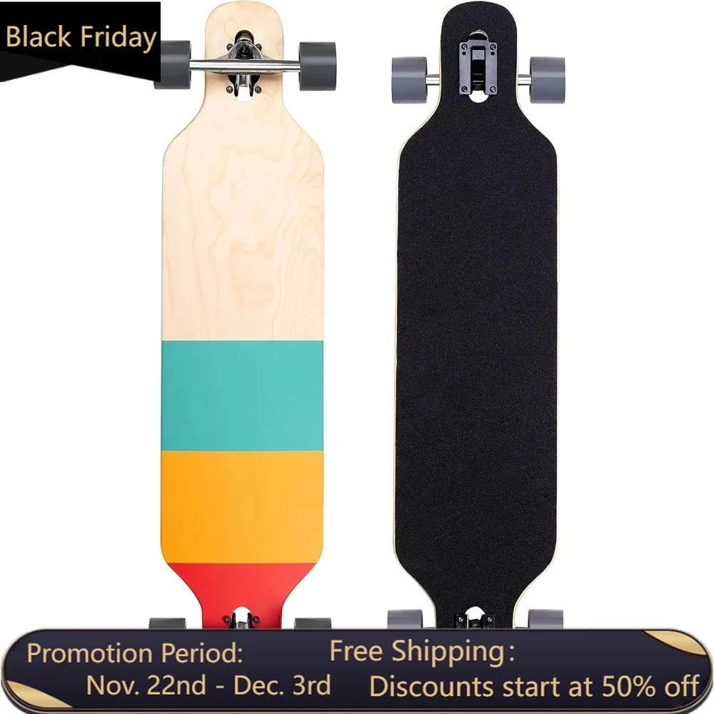 Long Board Skateboard, A Complete Set of Canadian Maple Cruisers, Suitable for Commuting, Cruising, Carving, and Downhill Riding