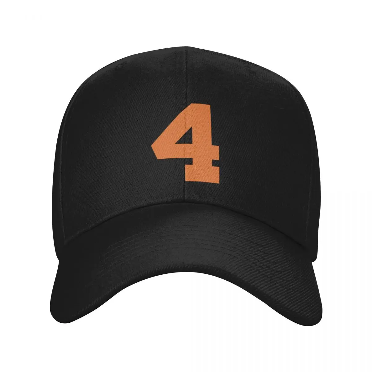 Number 4, Orange six, Sports number 4 Baseball Cap Beach Thermal Visor For Women Men's