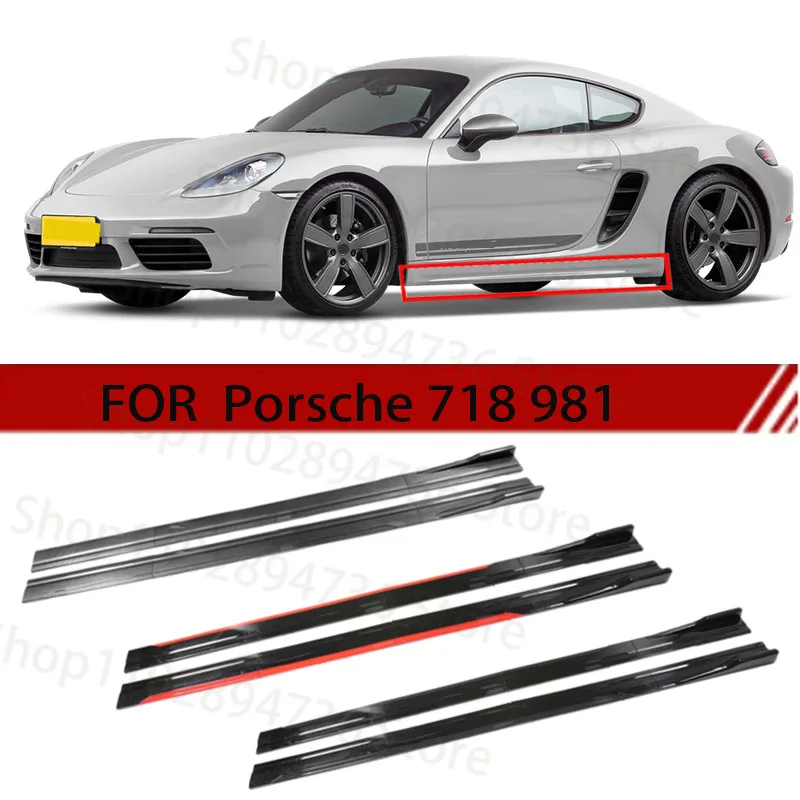 

FOR Porsche 718 981 2M Car Side Skirt Extension Plate Lip Separator Bumper 2.18M Racing Side Spoiler