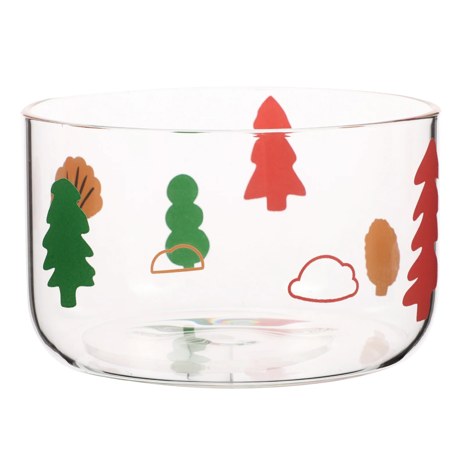 

Clear Glass Salad Bowl Smooth Surface Multi-Use Fruit Dessert Serving Bowl Practical Glass Serving Bowls